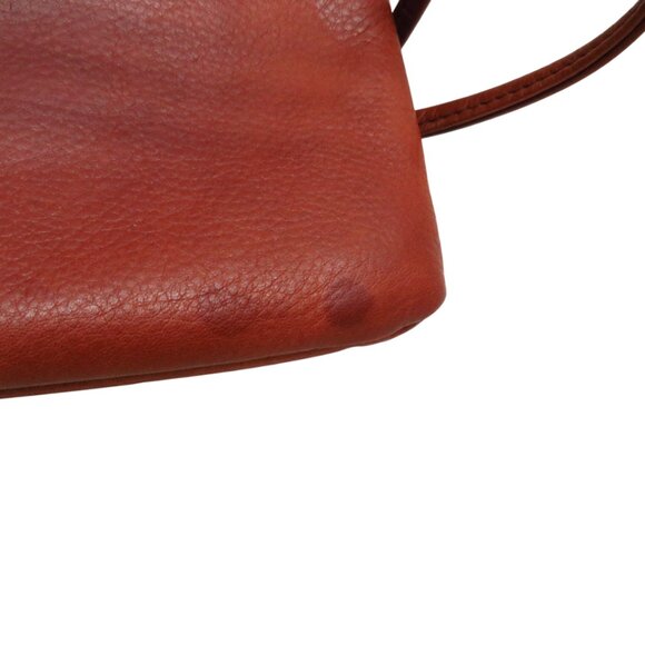 Buttery Soft Leather Bag Brown W/Light Brown Logo Print Lining - Picture 10 of 10